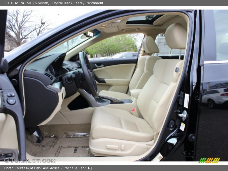 Crystal Black Pearl / Parchment 2010 Acura TSX V6 Sedan