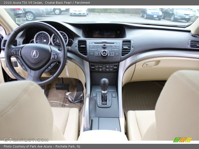 Crystal Black Pearl / Parchment 2010 Acura TSX V6 Sedan