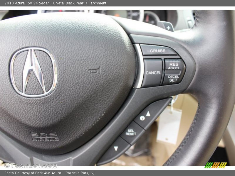 Crystal Black Pearl / Parchment 2010 Acura TSX V6 Sedan