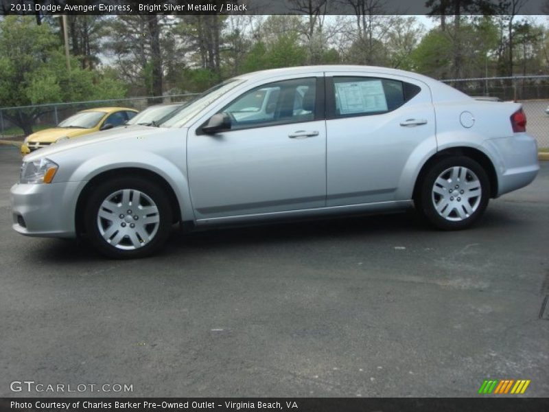 Bright Silver Metallic / Black 2011 Dodge Avenger Express