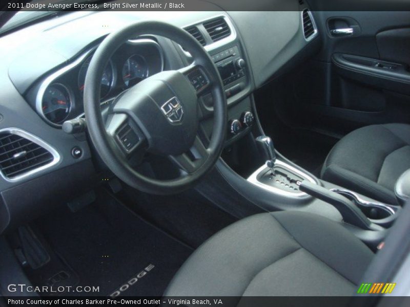 Bright Silver Metallic / Black 2011 Dodge Avenger Express