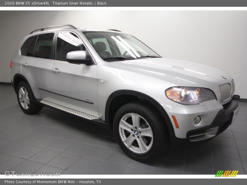 Titanium Silver Metallic / Black 2009 BMW X5 xDrive48i