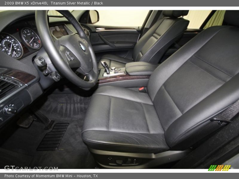 Titanium Silver Metallic / Black 2009 BMW X5 xDrive48i