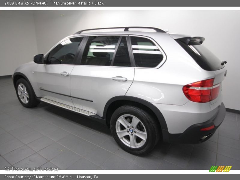 Titanium Silver Metallic / Black 2009 BMW X5 xDrive48i