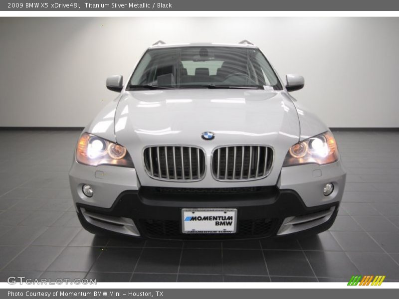 Titanium Silver Metallic / Black 2009 BMW X5 xDrive48i