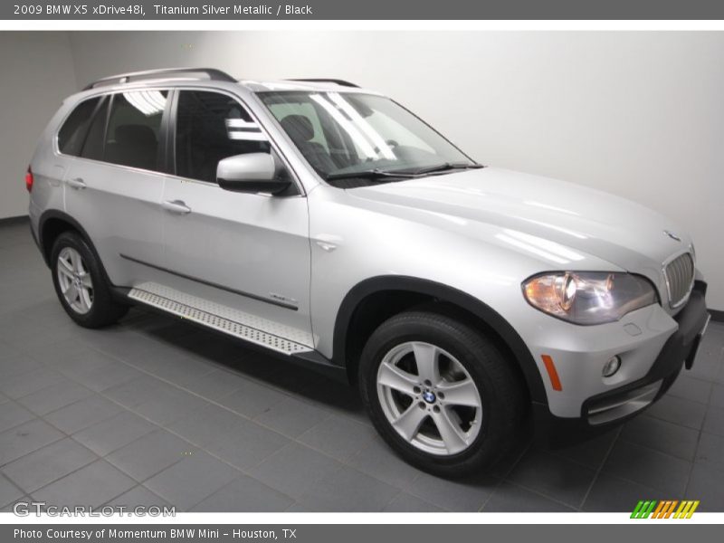 Titanium Silver Metallic / Black 2009 BMW X5 xDrive48i