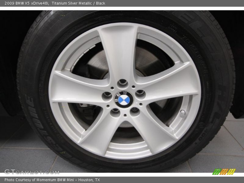 Titanium Silver Metallic / Black 2009 BMW X5 xDrive48i