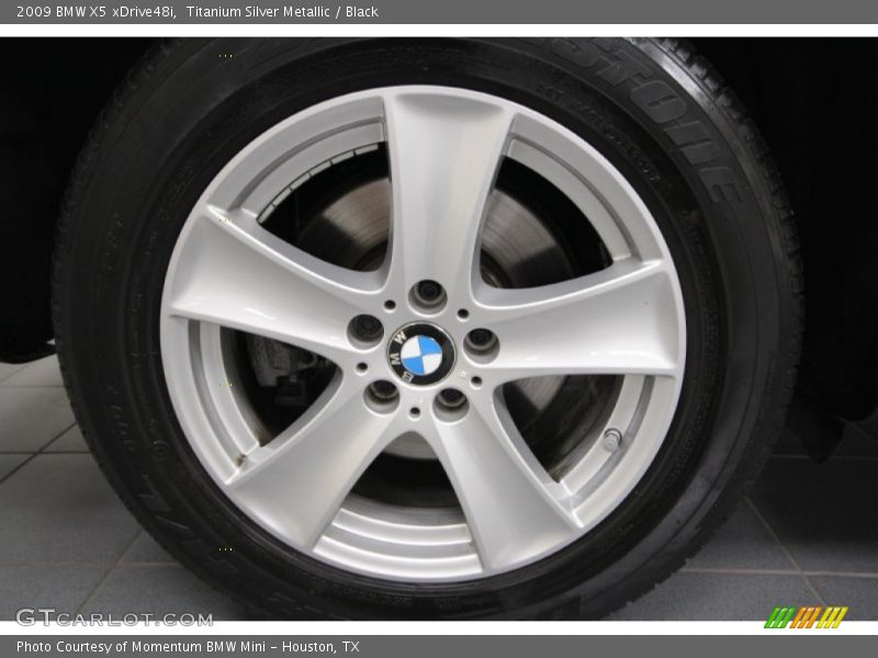 Titanium Silver Metallic / Black 2009 BMW X5 xDrive48i