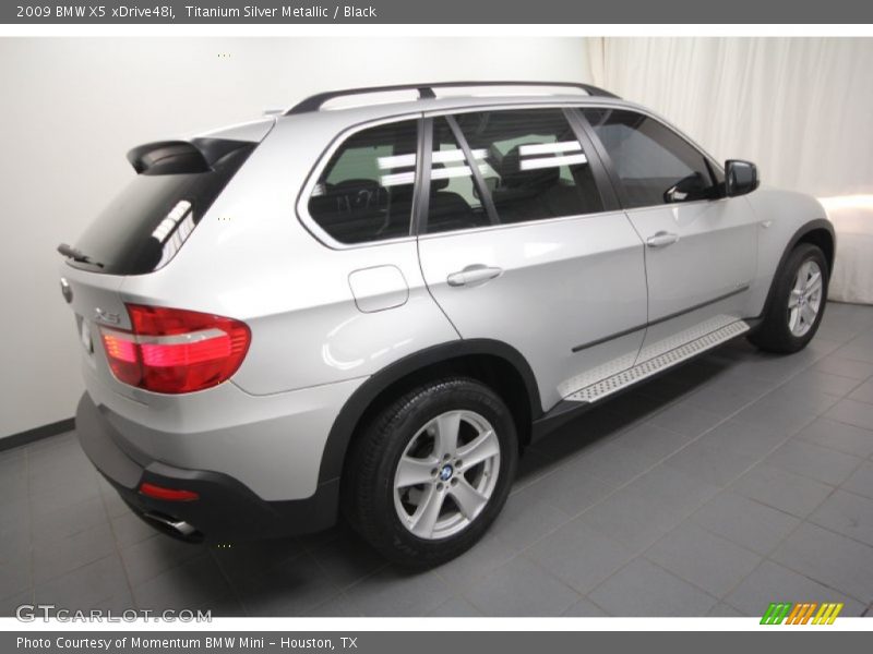 Titanium Silver Metallic / Black 2009 BMW X5 xDrive48i