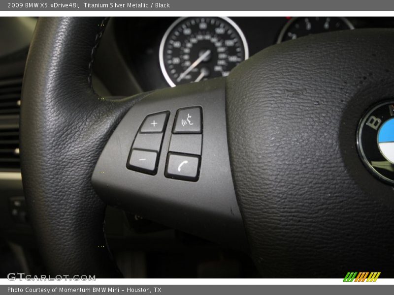 Titanium Silver Metallic / Black 2009 BMW X5 xDrive48i