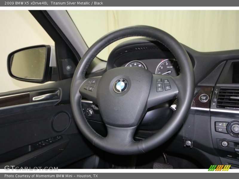 Titanium Silver Metallic / Black 2009 BMW X5 xDrive48i