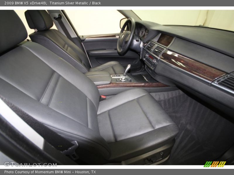 Titanium Silver Metallic / Black 2009 BMW X5 xDrive48i