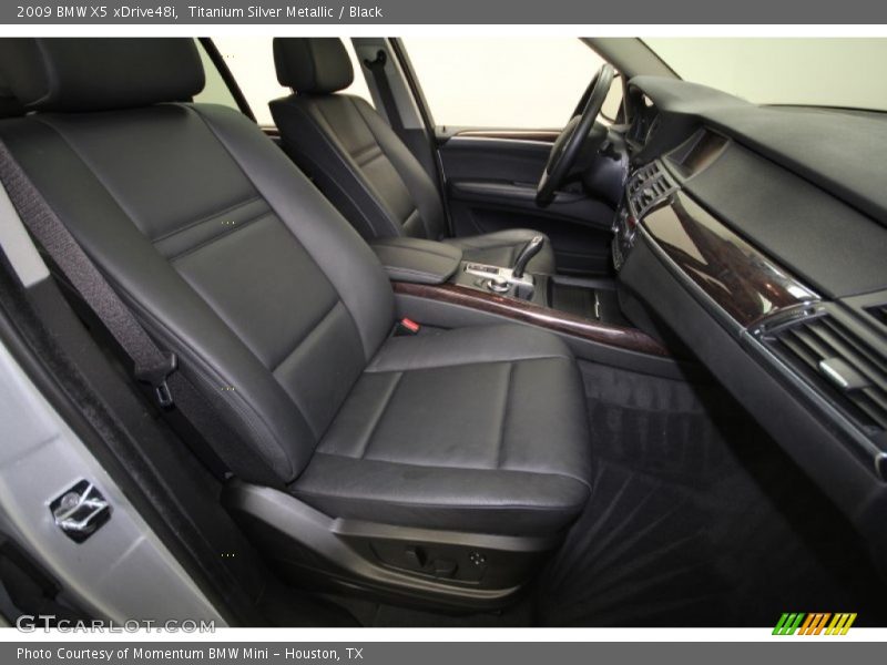 Titanium Silver Metallic / Black 2009 BMW X5 xDrive48i
