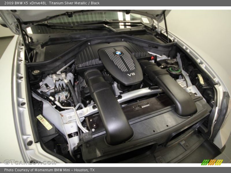 Titanium Silver Metallic / Black 2009 BMW X5 xDrive48i