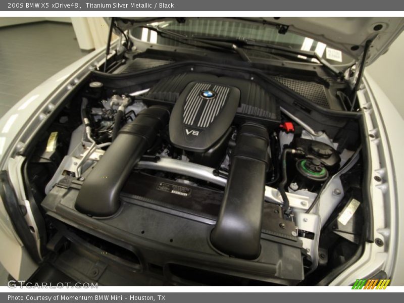 Titanium Silver Metallic / Black 2009 BMW X5 xDrive48i