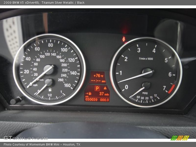 Titanium Silver Metallic / Black 2009 BMW X5 xDrive48i