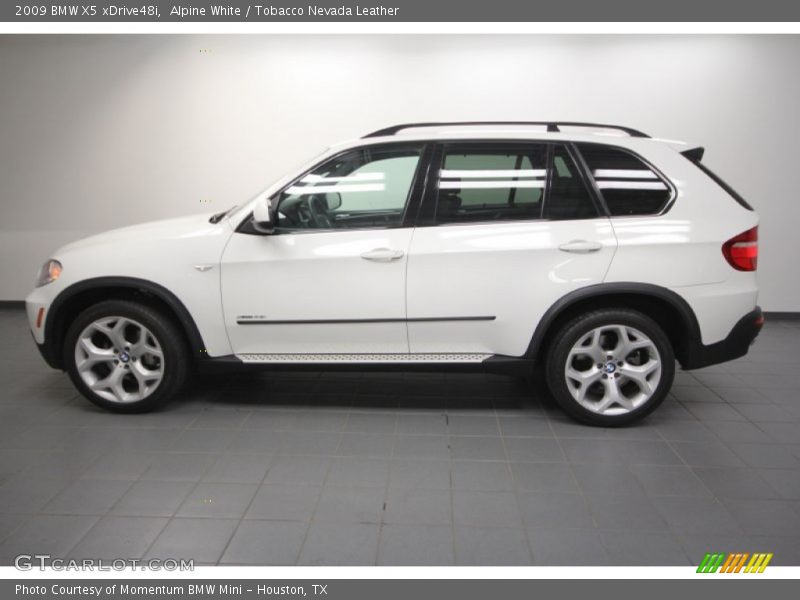 Alpine White / Tobacco Nevada Leather 2009 BMW X5 xDrive48i