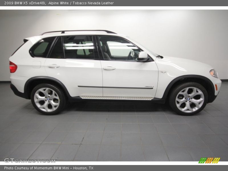 Alpine White / Tobacco Nevada Leather 2009 BMW X5 xDrive48i