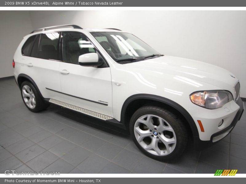 Alpine White / Tobacco Nevada Leather 2009 BMW X5 xDrive48i