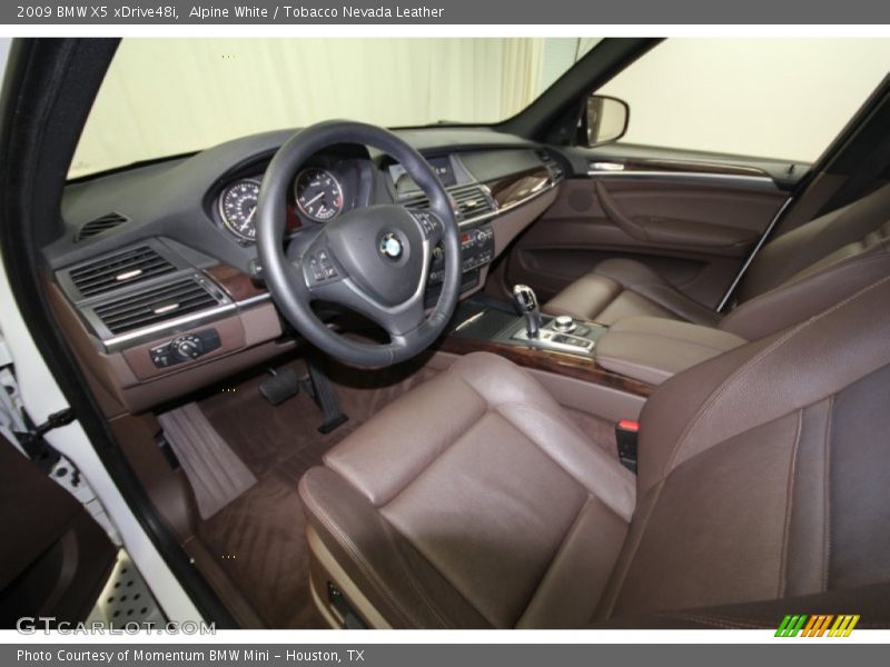 Alpine White / Tobacco Nevada Leather 2009 BMW X5 xDrive48i