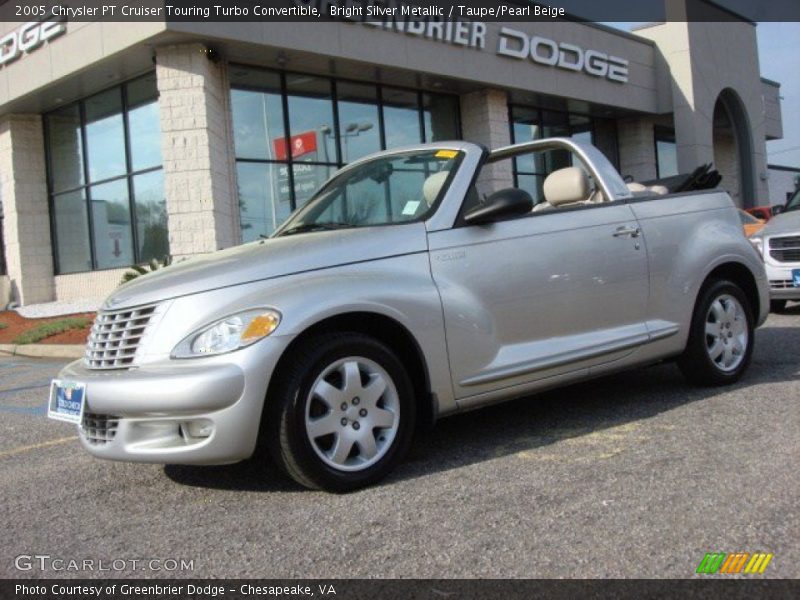 Bright Silver Metallic / Taupe/Pearl Beige 2005 Chrysler PT Cruiser Touring Turbo Convertible