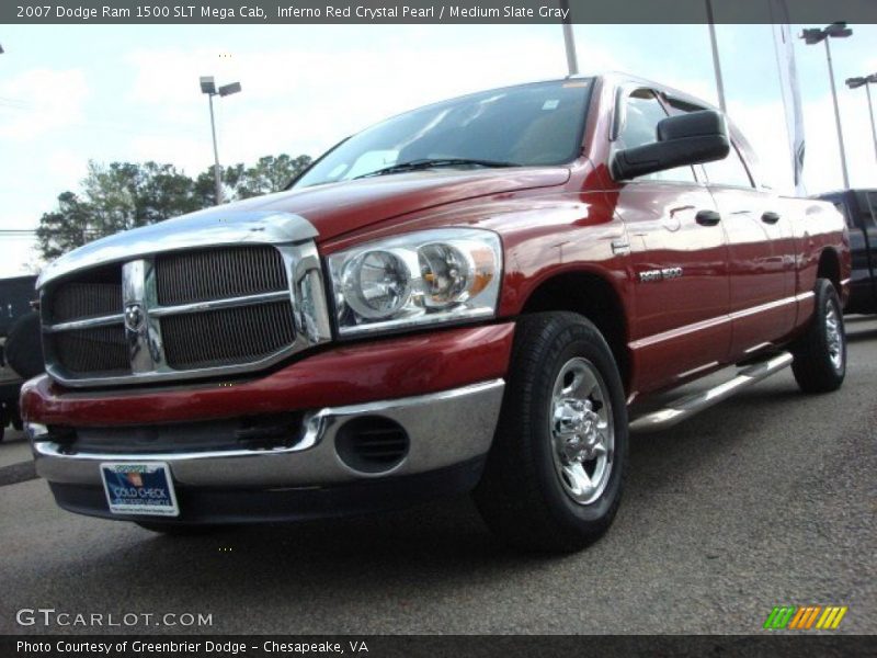Inferno Red Crystal Pearl / Medium Slate Gray 2007 Dodge Ram 1500 SLT Mega Cab