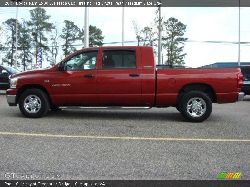 Inferno Red Crystal Pearl / Medium Slate Gray 2007 Dodge Ram 1500 SLT Mega Cab