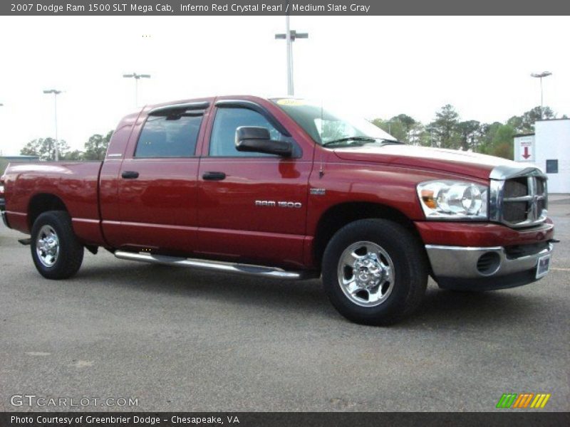 Inferno Red Crystal Pearl / Medium Slate Gray 2007 Dodge Ram 1500 SLT Mega Cab