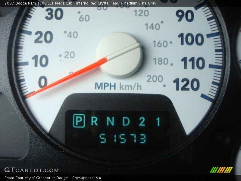 Inferno Red Crystal Pearl / Medium Slate Gray 2007 Dodge Ram 1500 SLT Mega Cab