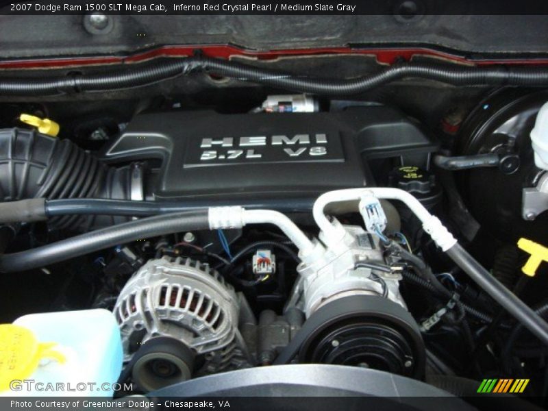 Inferno Red Crystal Pearl / Medium Slate Gray 2007 Dodge Ram 1500 SLT Mega Cab