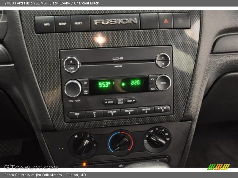 Black Ebony / Charcoal Black 2008 Ford Fusion SE V6
