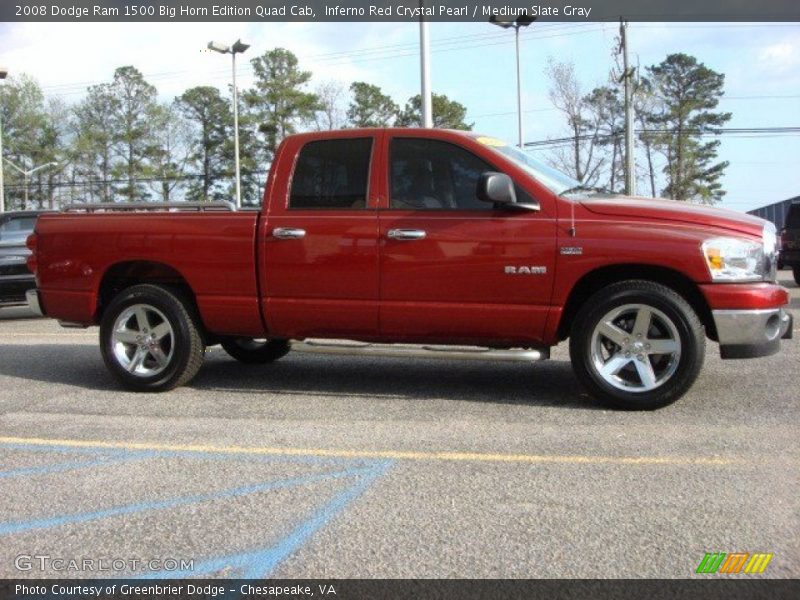 Inferno Red Crystal Pearl / Medium Slate Gray 2008 Dodge Ram 1500 Big Horn Edition Quad Cab