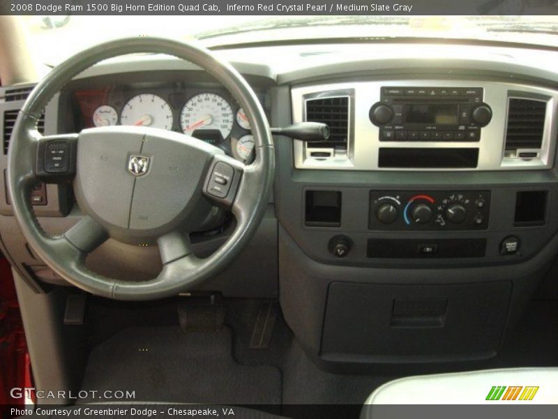 Inferno Red Crystal Pearl / Medium Slate Gray 2008 Dodge Ram 1500 Big Horn Edition Quad Cab