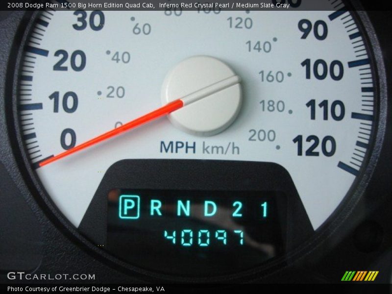 Inferno Red Crystal Pearl / Medium Slate Gray 2008 Dodge Ram 1500 Big Horn Edition Quad Cab