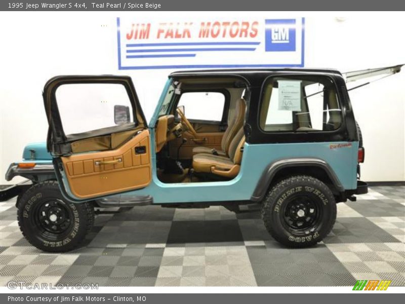 Teal Pearl / Spice Beige 1995 Jeep Wrangler S 4x4