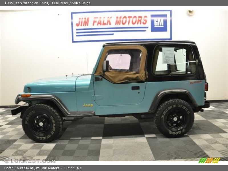 Teal Pearl / Spice Beige 1995 Jeep Wrangler S 4x4