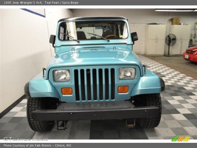 Teal Pearl / Spice Beige 1995 Jeep Wrangler S 4x4
