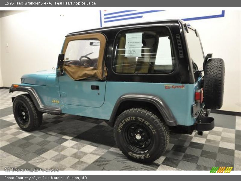 Teal Pearl / Spice Beige 1995 Jeep Wrangler S 4x4