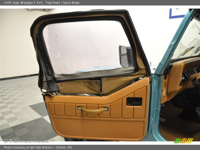 Teal Pearl / Spice Beige 1995 Jeep Wrangler S 4x4