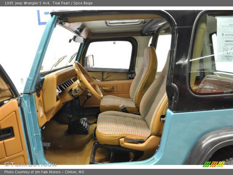 Teal Pearl / Spice Beige 1995 Jeep Wrangler S 4x4