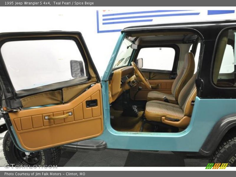 Teal Pearl / Spice Beige 1995 Jeep Wrangler S 4x4