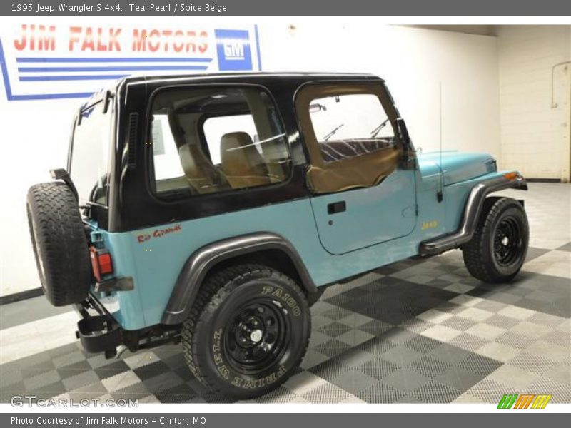 Teal Pearl / Spice Beige 1995 Jeep Wrangler S 4x4