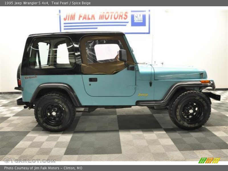 Teal Pearl / Spice Beige 1995 Jeep Wrangler S 4x4