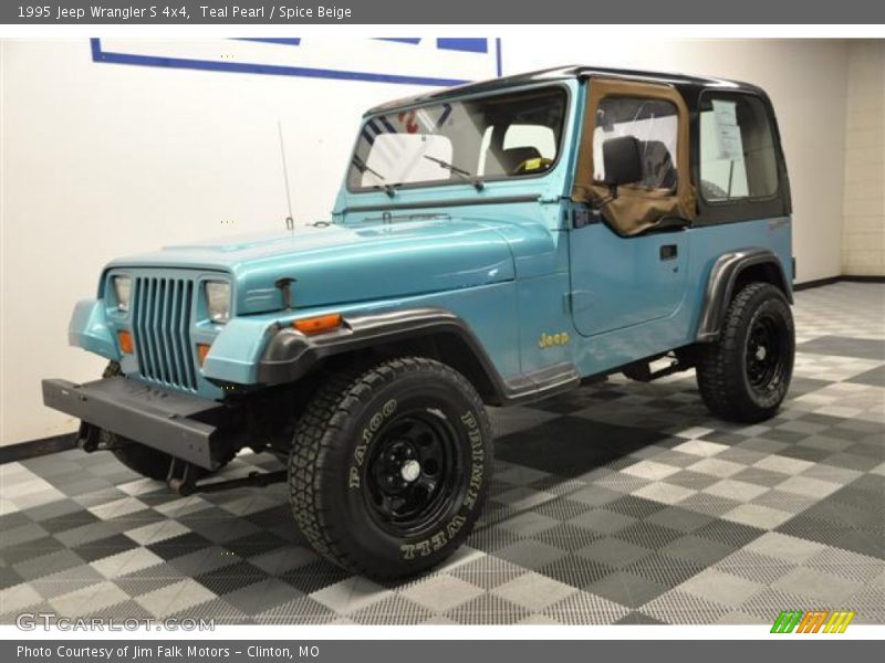 Teal Pearl / Spice Beige 1995 Jeep Wrangler S 4x4