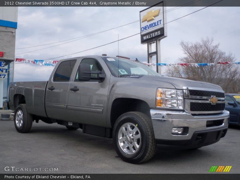 Graystone Metallic / Ebony 2012 Chevrolet Silverado 3500HD LT Crew Cab 4x4
