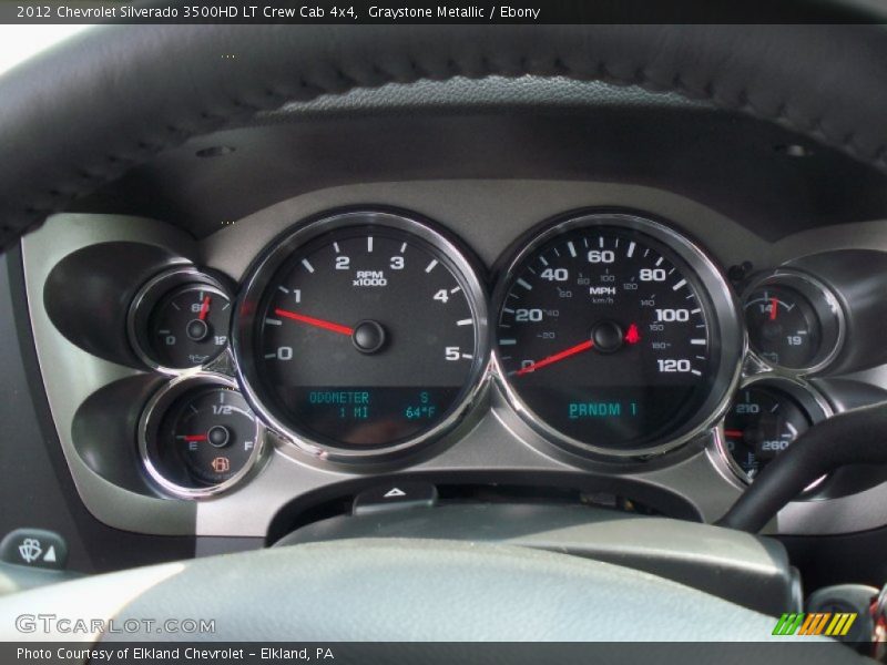 Graystone Metallic / Ebony 2012 Chevrolet Silverado 3500HD LT Crew Cab 4x4