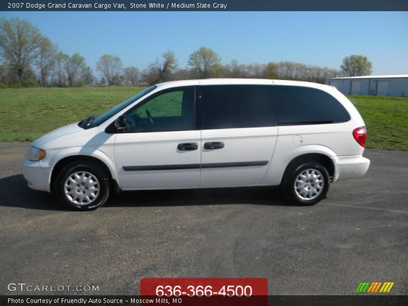 Stone White / Medium Slate Gray 2007 Dodge Grand Caravan Cargo Van