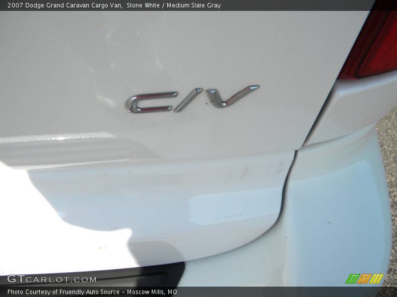 Stone White / Medium Slate Gray 2007 Dodge Grand Caravan Cargo Van