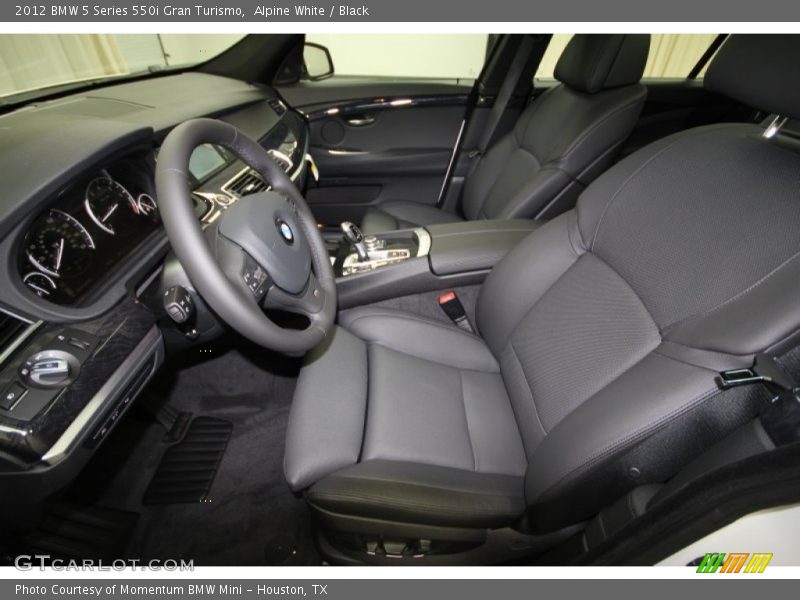 Alpine White / Black 2012 BMW 5 Series 550i Gran Turismo