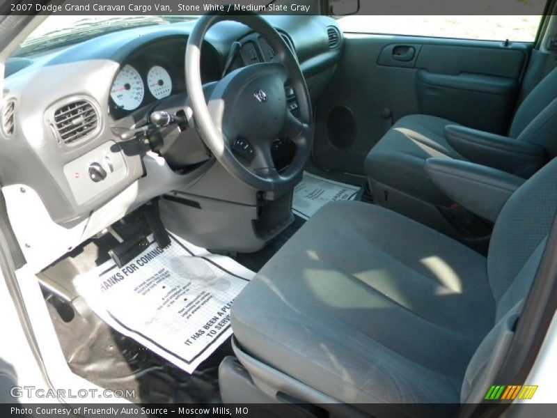 Stone White / Medium Slate Gray 2007 Dodge Grand Caravan Cargo Van
